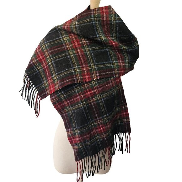 Prince of Scots Highland Tartan Tweed Scarf Wrap Fringed 100% Wool 61 x 12 Inch - Picture 2 of 9